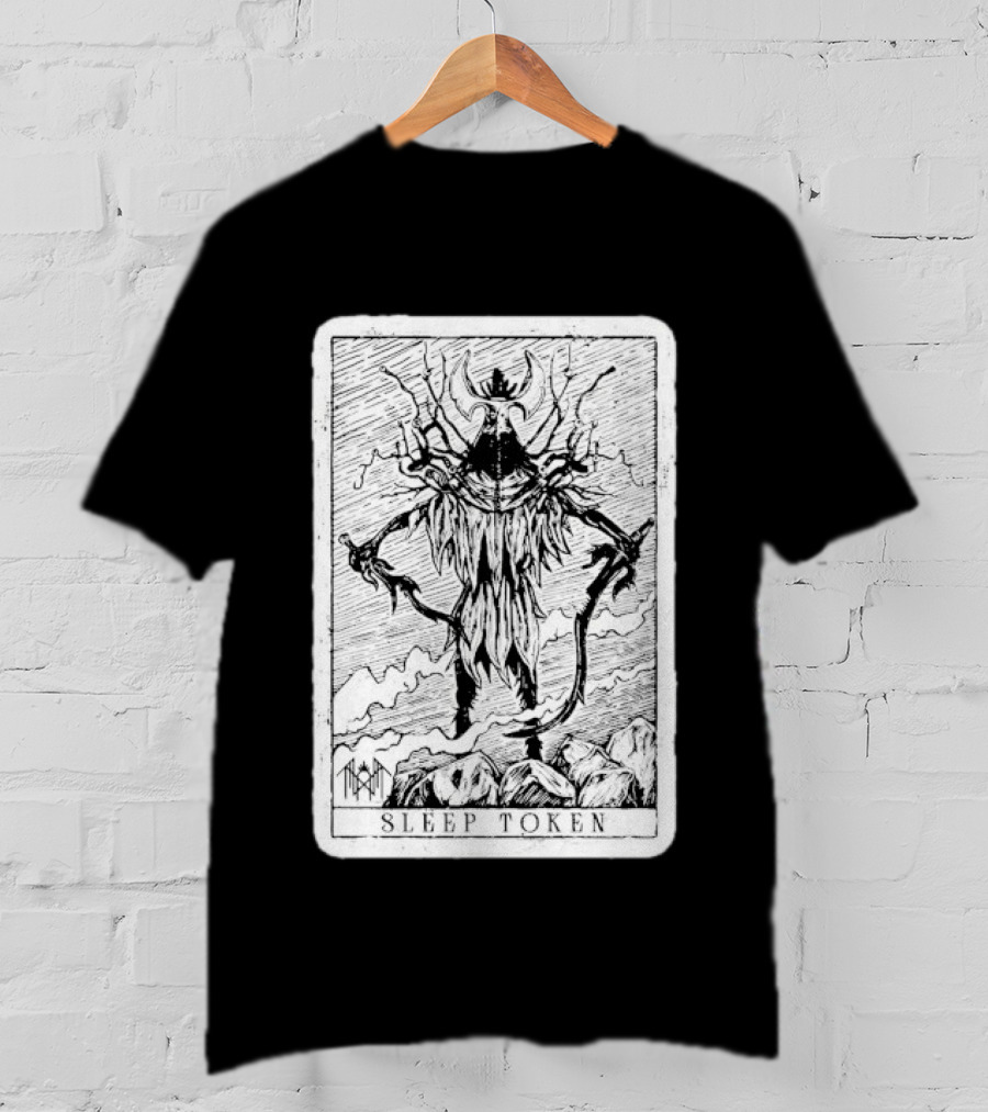 Sleep Token Vertebrae 33 Tarot Card Style Monstrous Figure T-Shirt