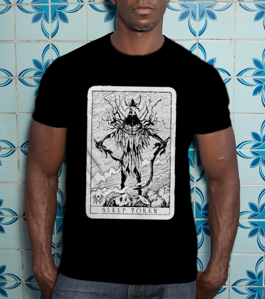 Sleep Token Vertebrae 33 Tarot Card Style Monstrous Figure T-Shirt