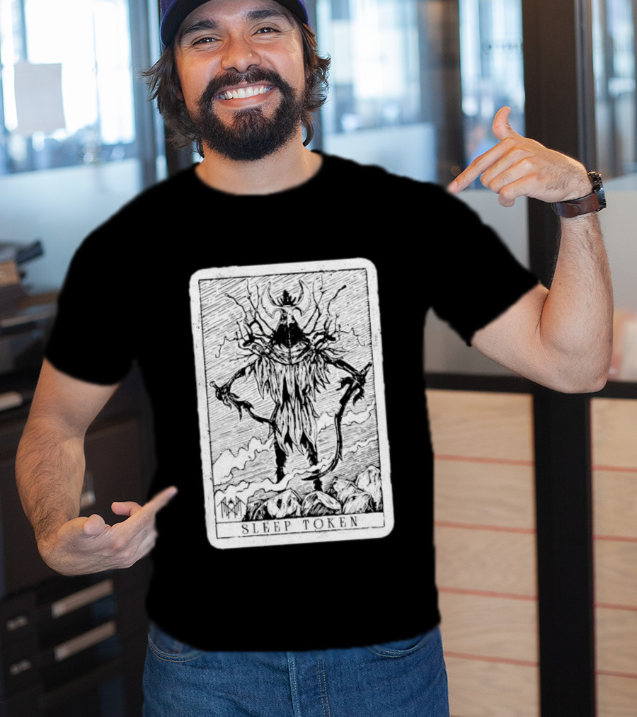 Sleep Token Vertebrae 33 Tarot Card Style Monstrous Figure T-Shirt