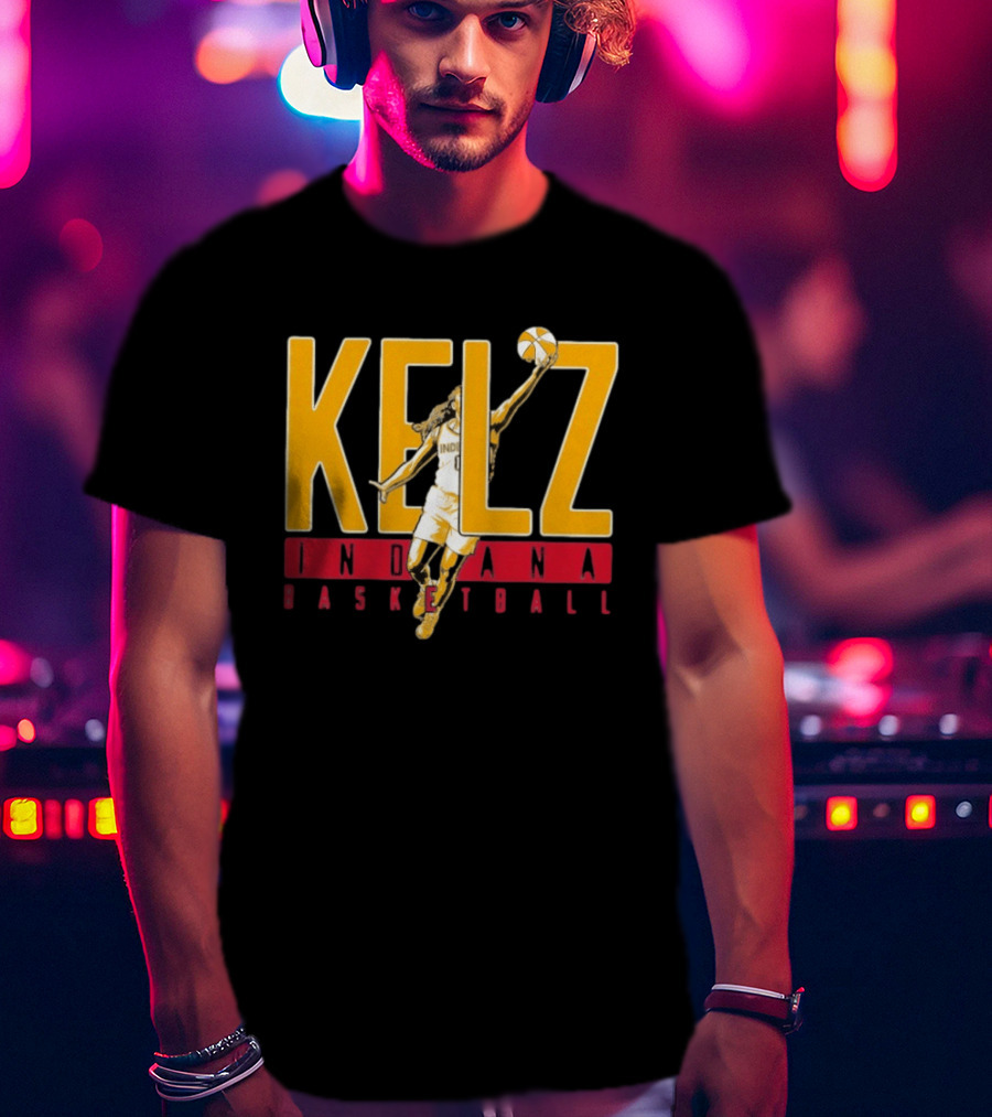 Kelz Indiana Basketball Mitchell Fever Player Dunk T-Shirt