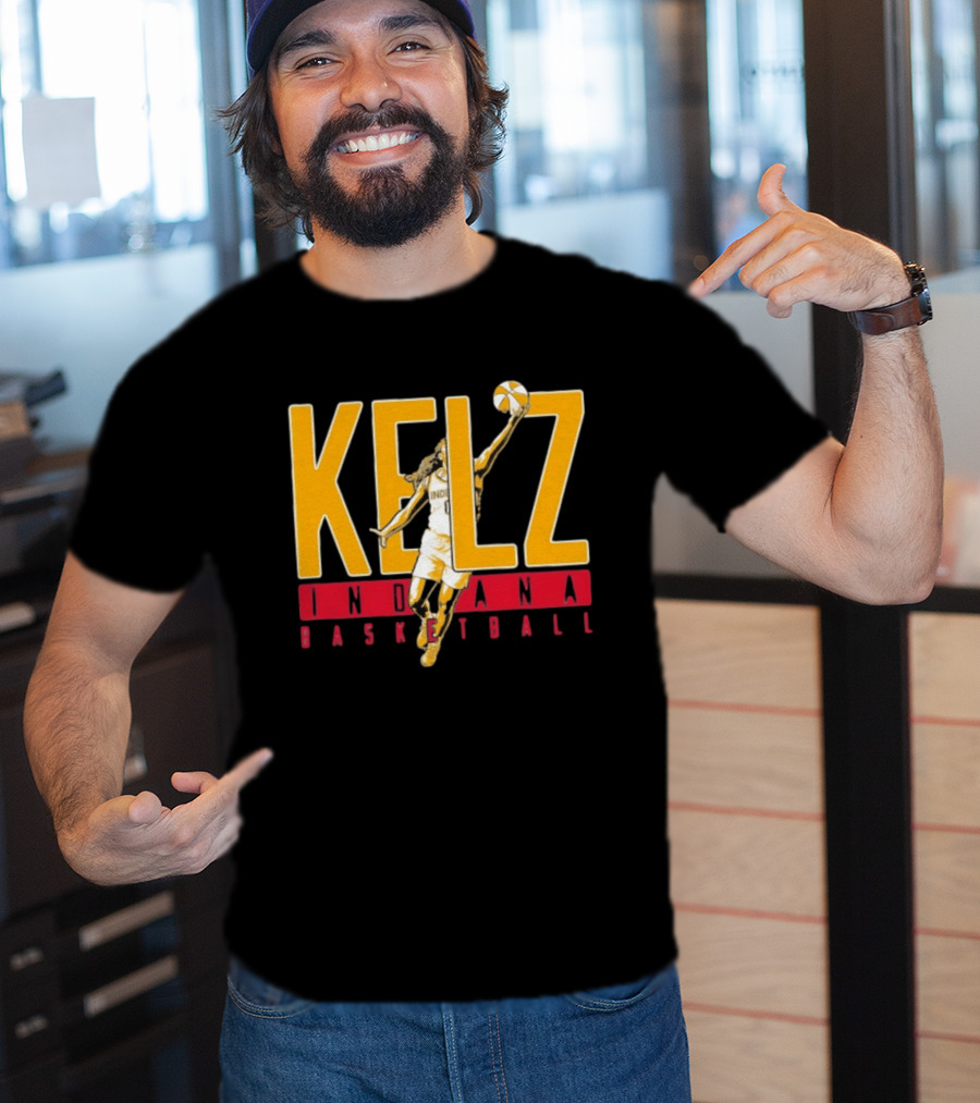 Kelz Indiana Basketball Mitchell Fever Player Dunk T-Shirt