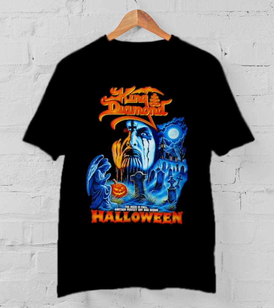 King Diamond The Moon Is Full Another Perfect Day Has Begun Halloween T-Shirt
