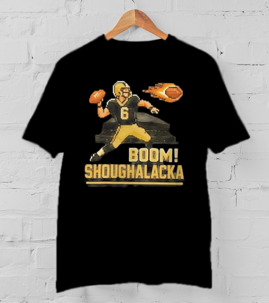 New Orleans Saints Boom Shoughalacka Pixel Art Throwback Football Player T-Shirt