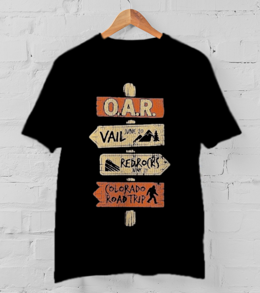 O.A.R. Vail June 20 Red Rocks June 21 Colorado Road Trip T-Shirt