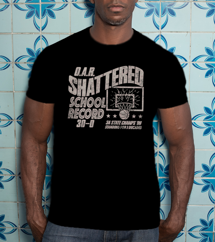 D.A.R. Shattered School Record Basketball 3A State Champs 2023 T-Shirt