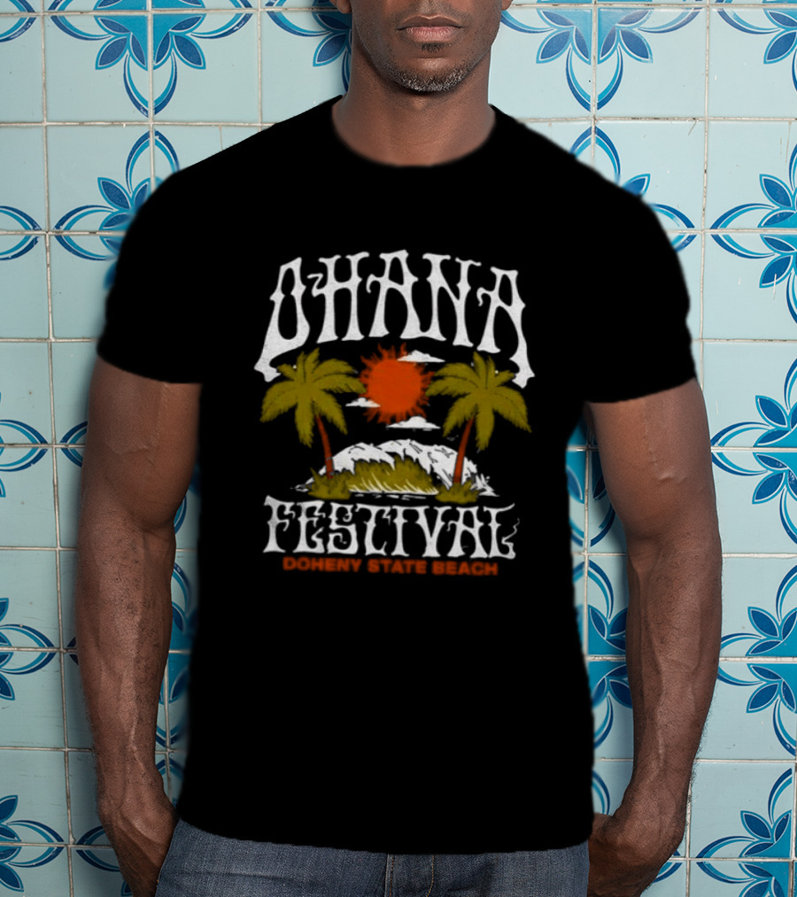 Ohana Festival Original Collection 2026 Acid Wave Tropical Sunset T-Shirt