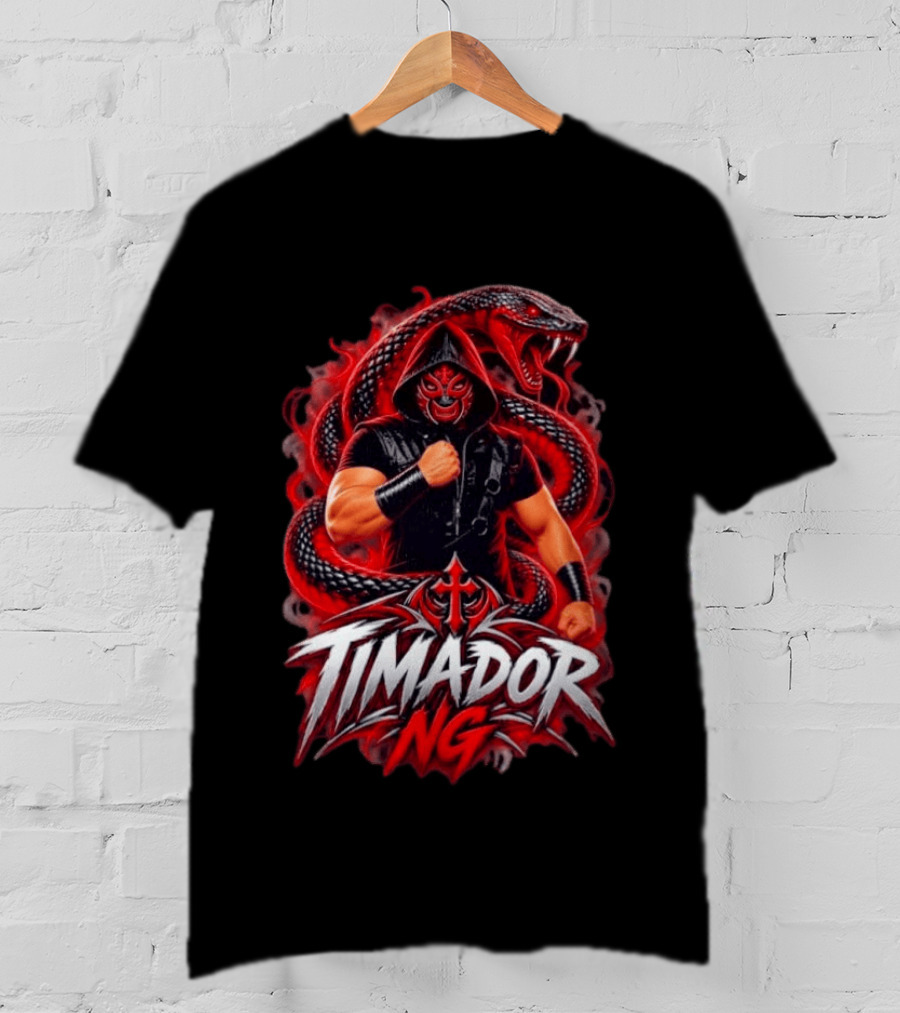 Timador NG Masked Wrestler Red Snake Fist Combat T-Shirt