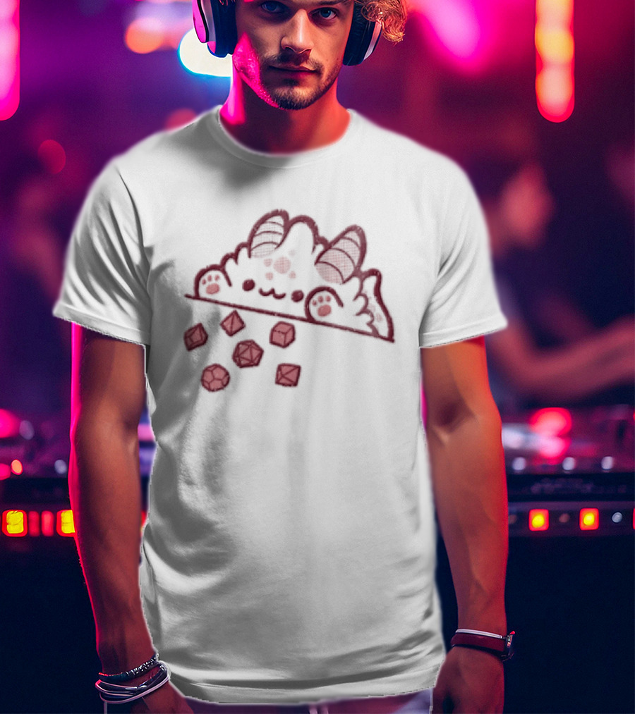 Bongo Cat Dnd Adventure Dice Fantasy T-Shirt