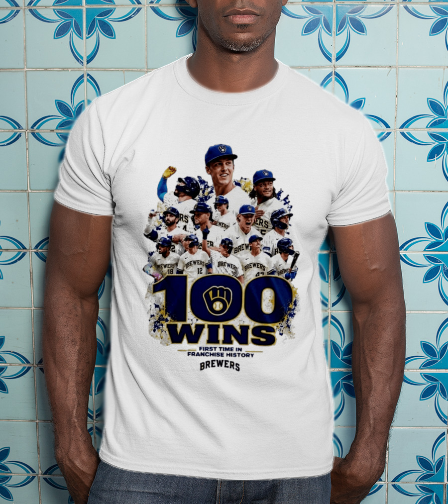 Brewers 100 Wins First Time In Franchise History Celebration T-Shirt
