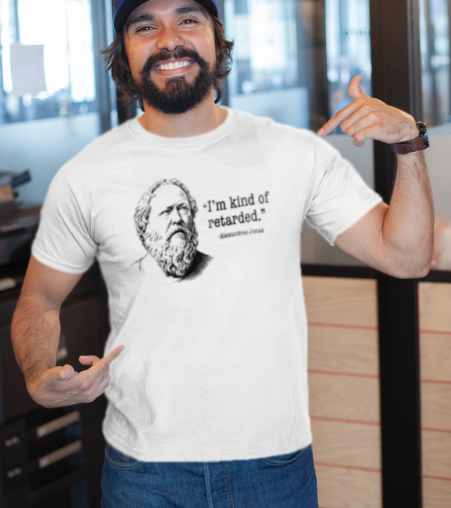 Im Kind Of Retarded Alexandros Jonas Socrates Sketch Line Drawing T-Shirt