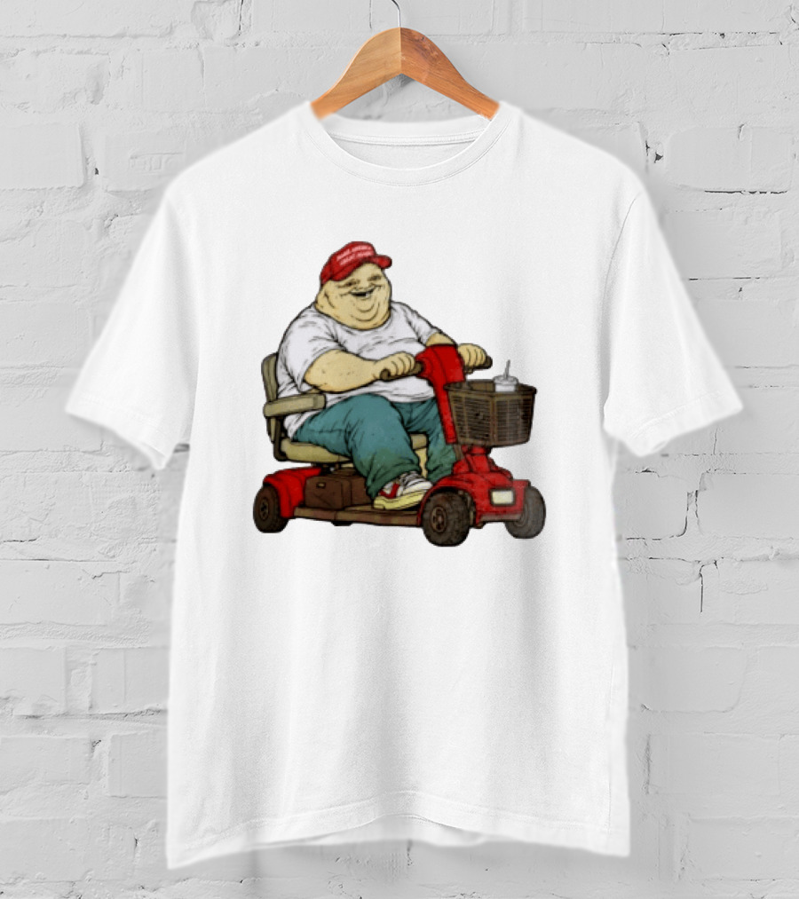 Magachud Scooter McGillicutty Kiss Cut Red Cap Plus Size Mobility T-Shirt