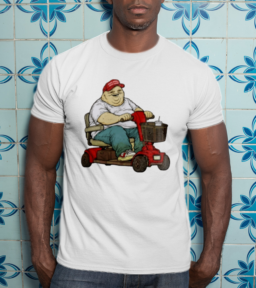 Magachud Scooter McGillicutty Kiss Cut Red Cap Plus Size Mobility T-Shirt