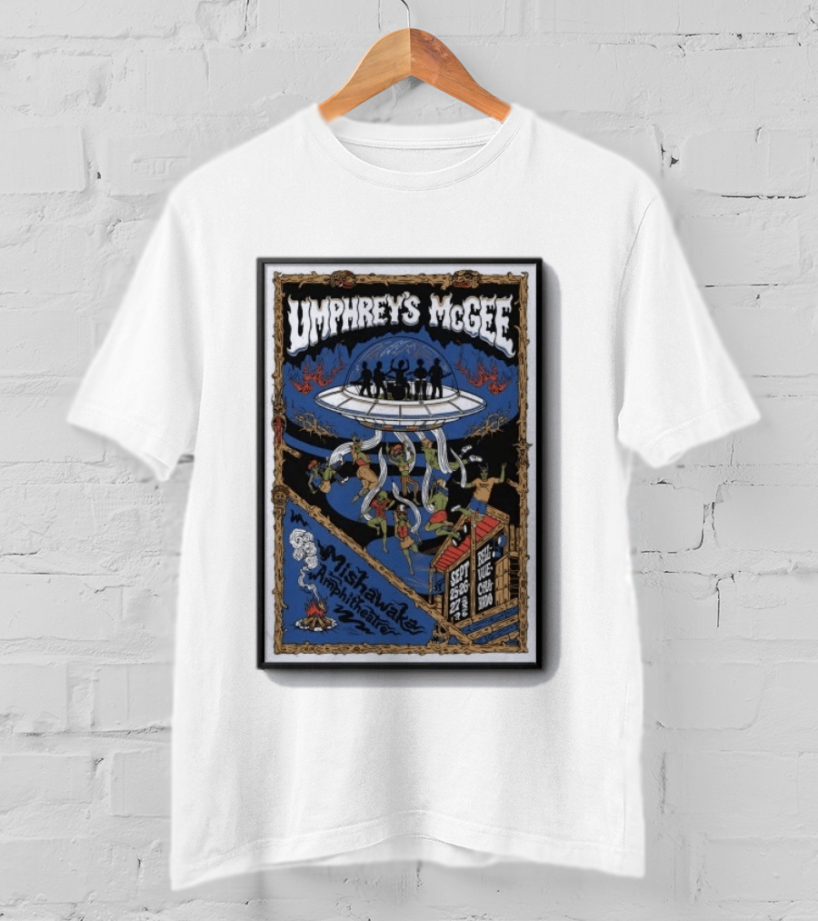 Umphrey's McGee Mishawaka Amphitheatre September 26 28 2026 Alien T-Shirt