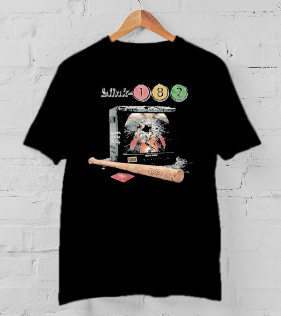 Blink 182 Take Off Your Pants And Jacket Rock Show TV Smash 182 Baseball Bat T-Shirt