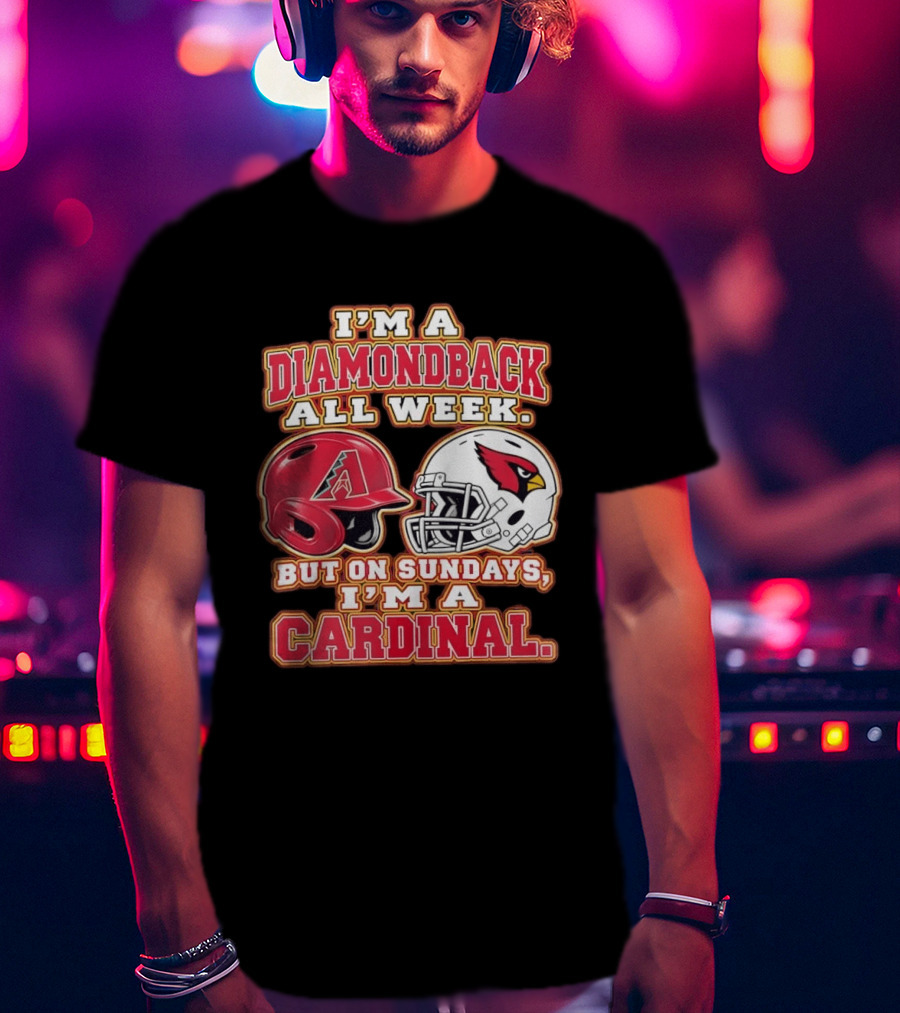 I'm A Diamondback All Week But On Sundays I'm A Cardinal Helmet T-Shirt