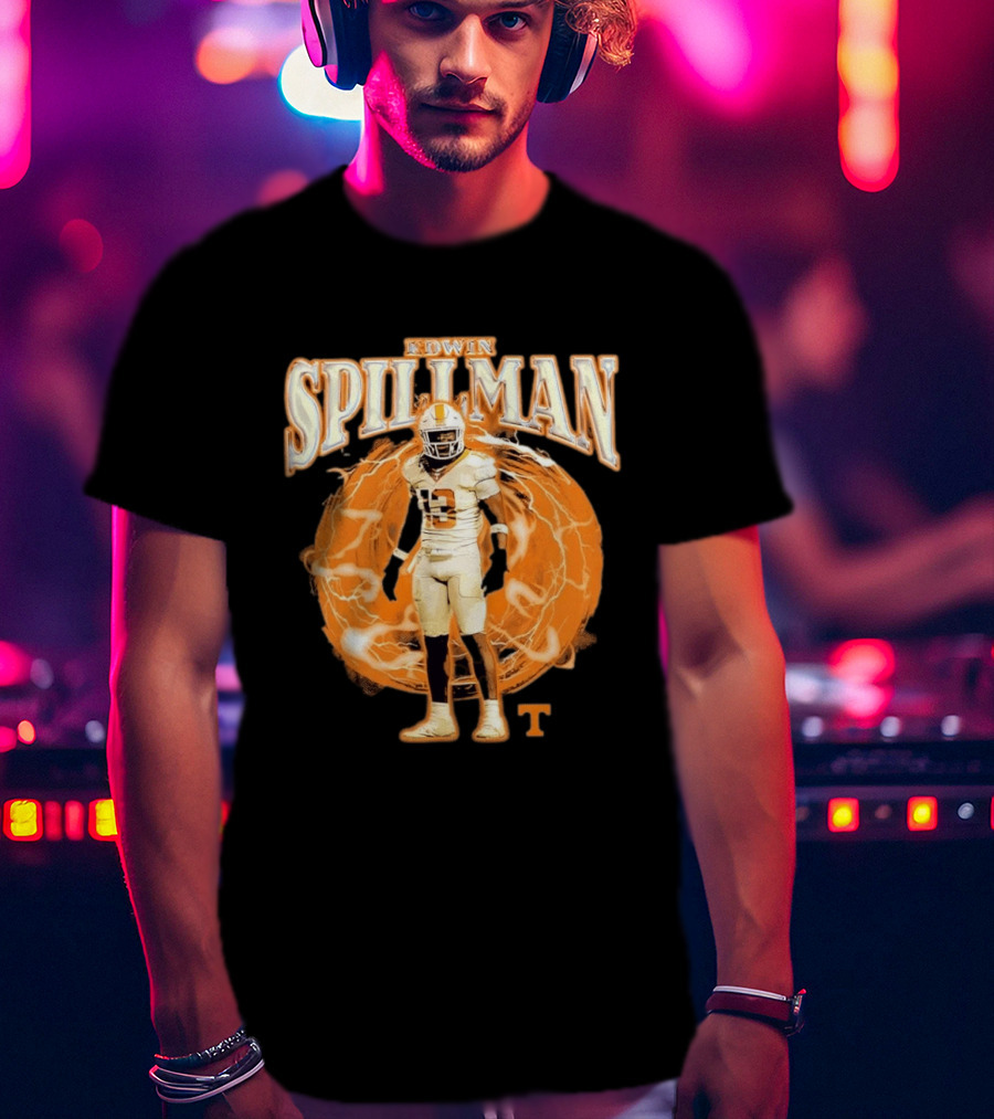 Tennessee Volunteers Edwin Spillman No 13 Football Collage T-Shirt