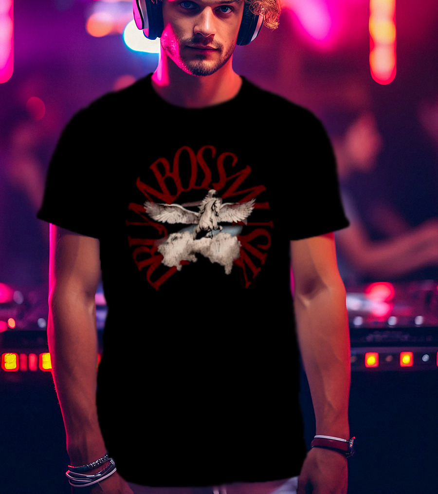 No Bad Vibes Drum Boss Musik Pegasus Clouds T-Shirt