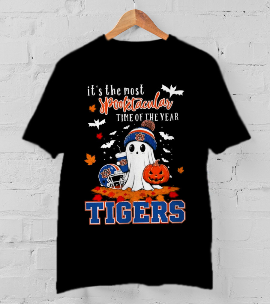 It's The Most Spooktacular Time Of The Year Tigers Halloween Ghost Pumpkins T-Shirt