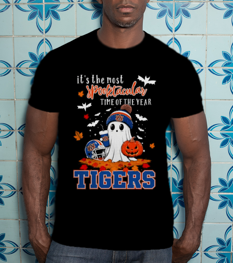 It's The Most Spooktacular Time Of The Year Tigers Halloween Ghost Pumpkins T-Shirt