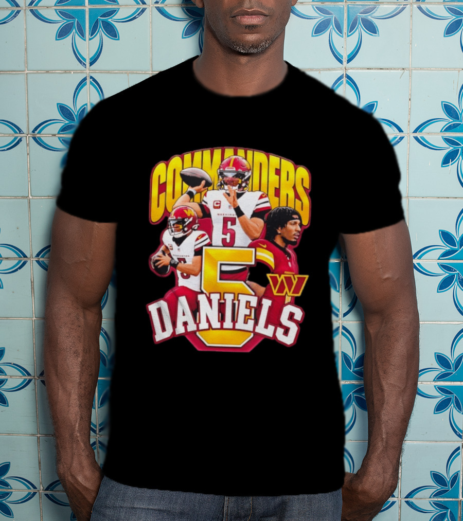 Commanders Jayden Daniels 5 Washington Football T-Shirt