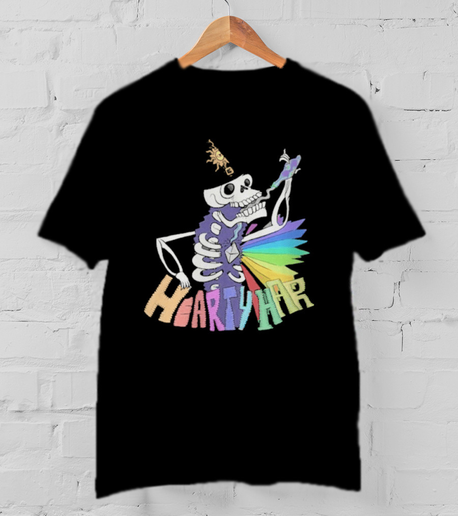John Fogerty Hearty Har Colorful Skeleton With Rainbow T-Shirt