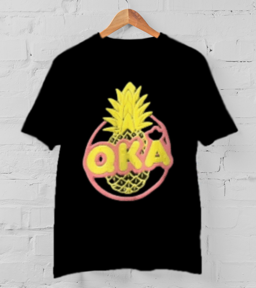 QKA Yellow Pineapple Inside Red Circle T-Shirt