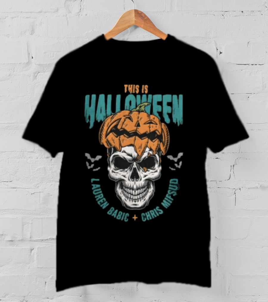 Lauren Babic Chris Mifsud This Is Halloween Pumpkin Skull T-Shirt