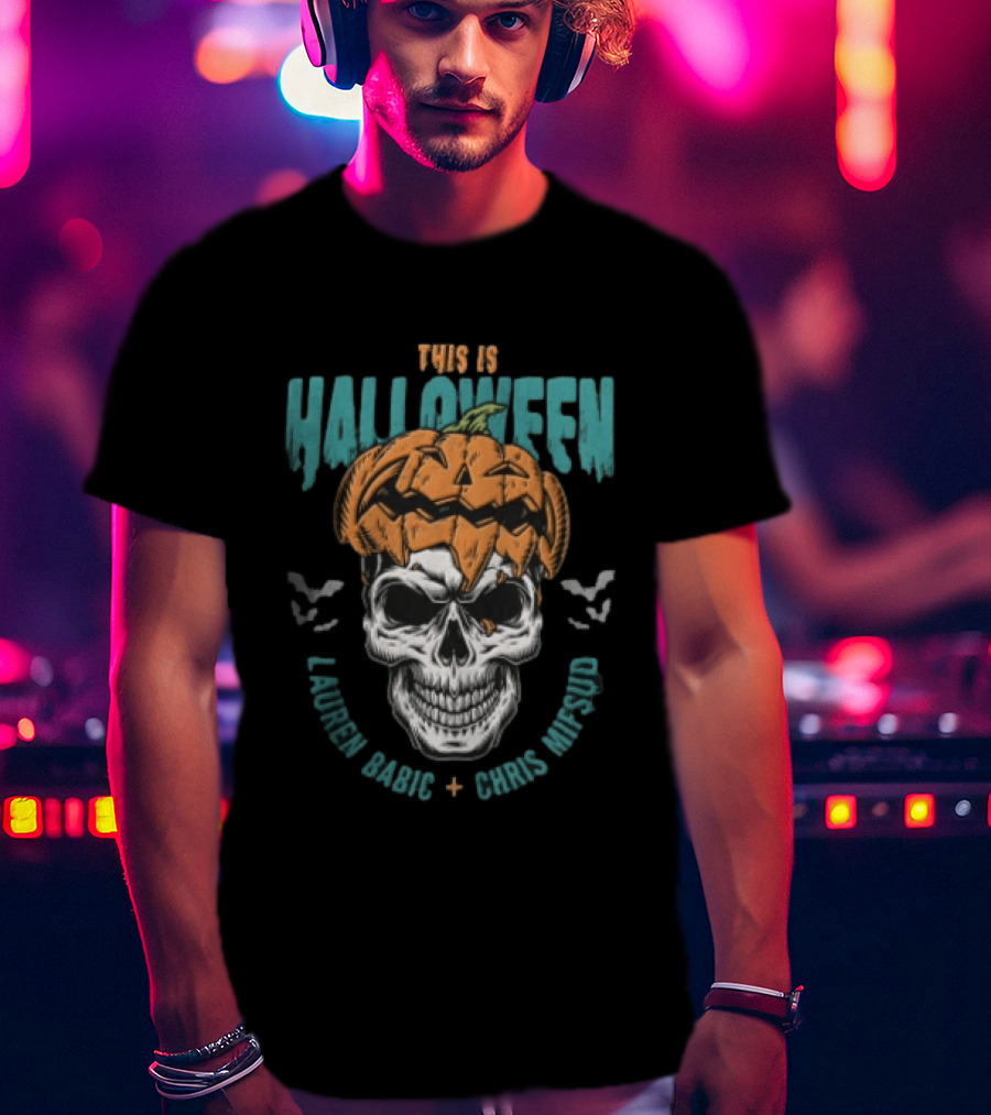 Lauren Babic Chris Mifsud This Is Halloween Pumpkin Skull T-Shirt