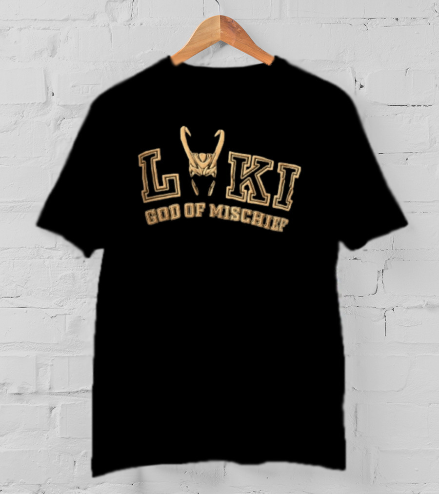 Loki God Of Mischief Helmet Marvel T-Shirt