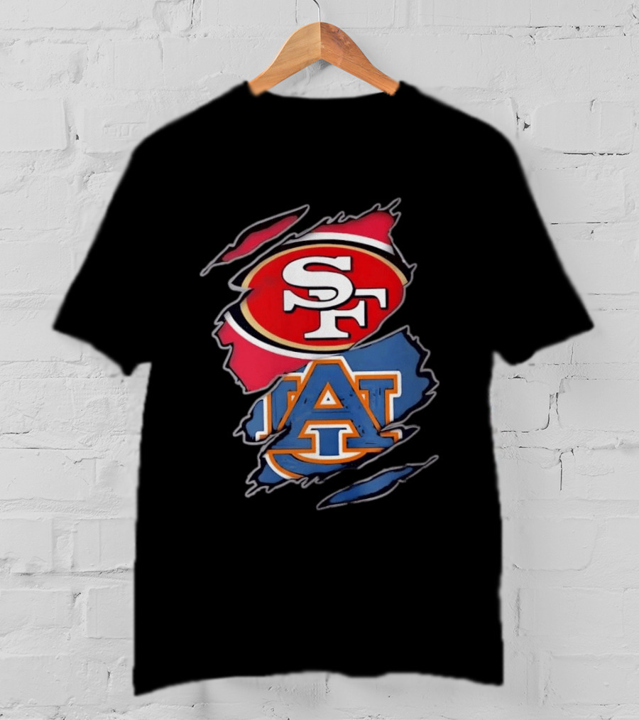 San Francisco 49ers Auburn Tigers Collage T-Shirt