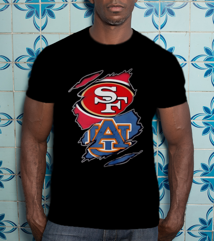 San Francisco 49ers Auburn Tigers Collage T-Shirt