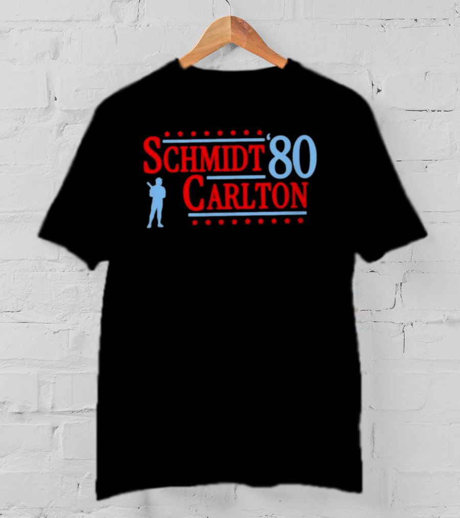 Schmidt Carlton '80 Philadelphia Phillies Baseball Legends T-Shirt