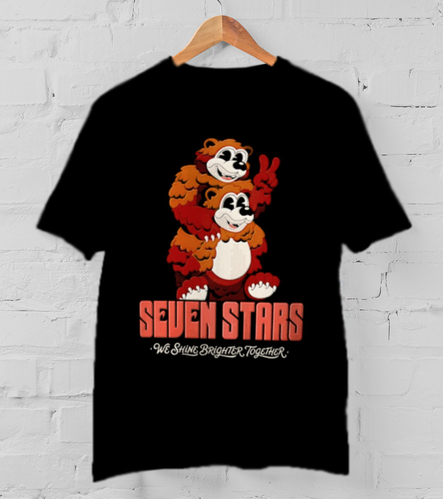 Seven Stars Piggy Back Bears We Grant Dragon Power T-Shirt