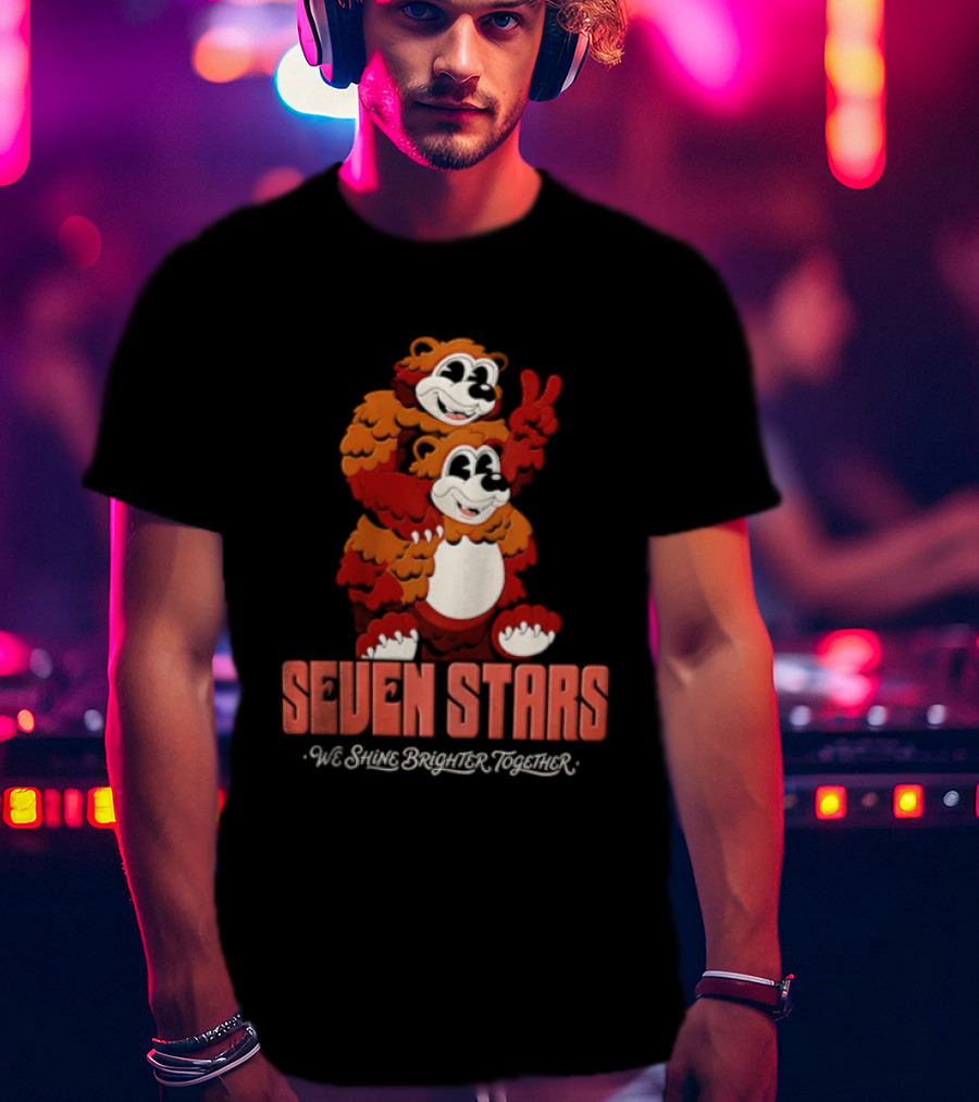 Seven Stars Piggy Back Bears We Grant Dragon Power T-Shirt