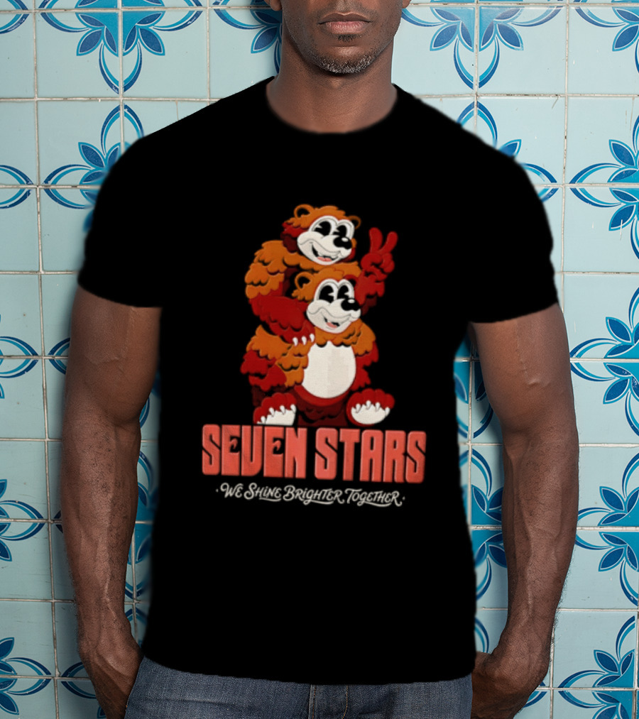 Seven Stars Piggy Back Bears We Grant Dragon Power T-Shirt