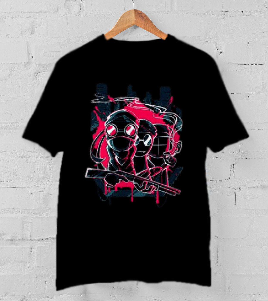 Madness Combat Sharkrobot Store Madness Lineup Iconic Characters T-Shirt