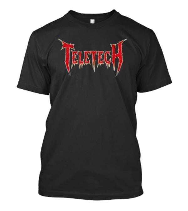 Teletech Store Shop Evil Vintage Gothic Style Red Dripping T-Shirt