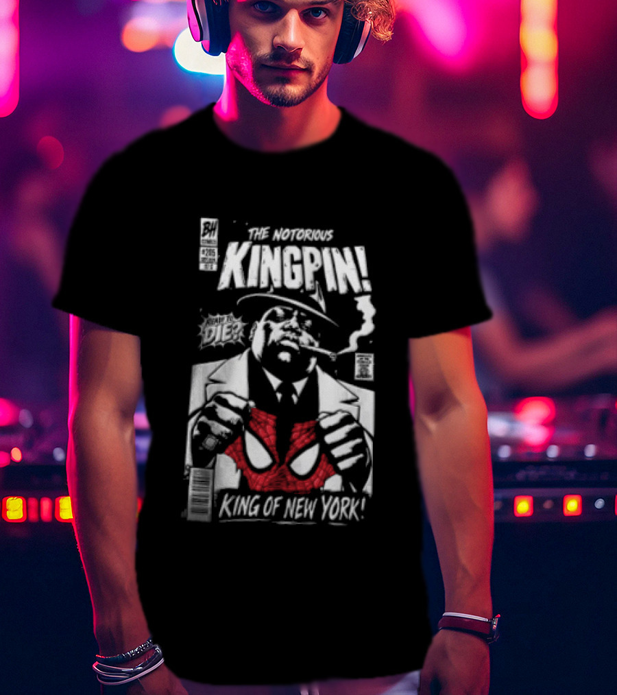 The Notorious Kingpin King Of New York Ready To Die Comics BH Music Big T-Shirt