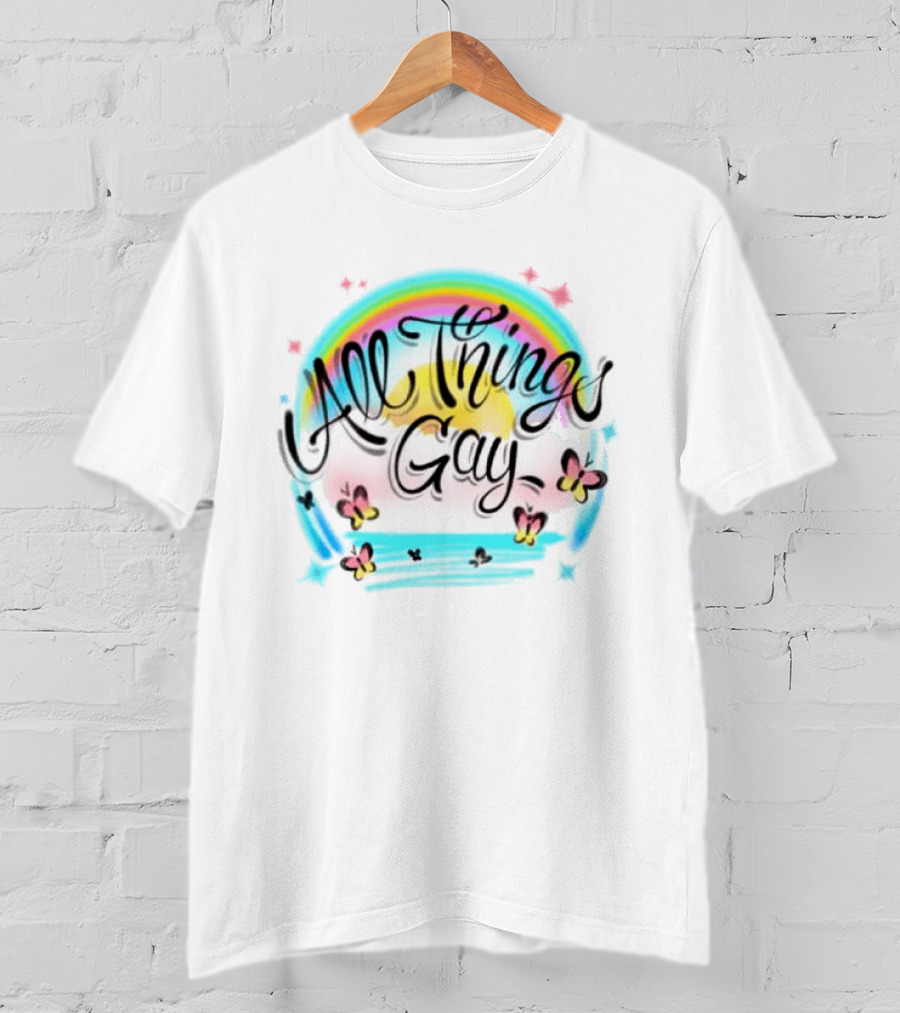 All Things Gay Rainbow Butterflies Festival Baby T-Shirt