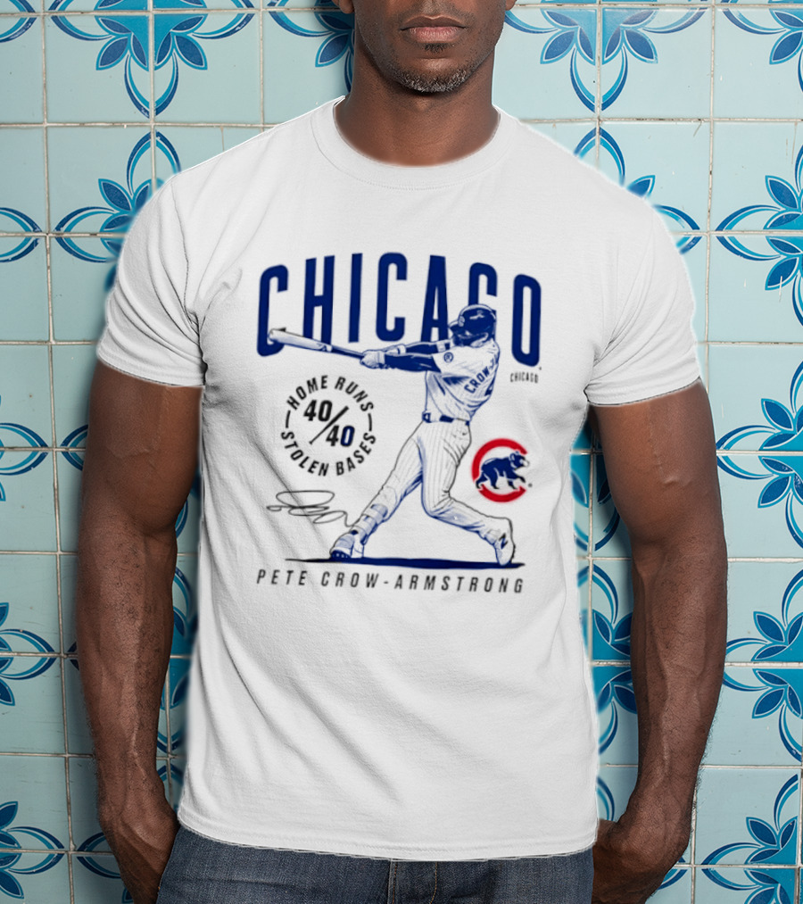 Chicago Cubs Home Runs Stolen Bases Pete Crow Armstrong 40.40 Legacy T-Shirt