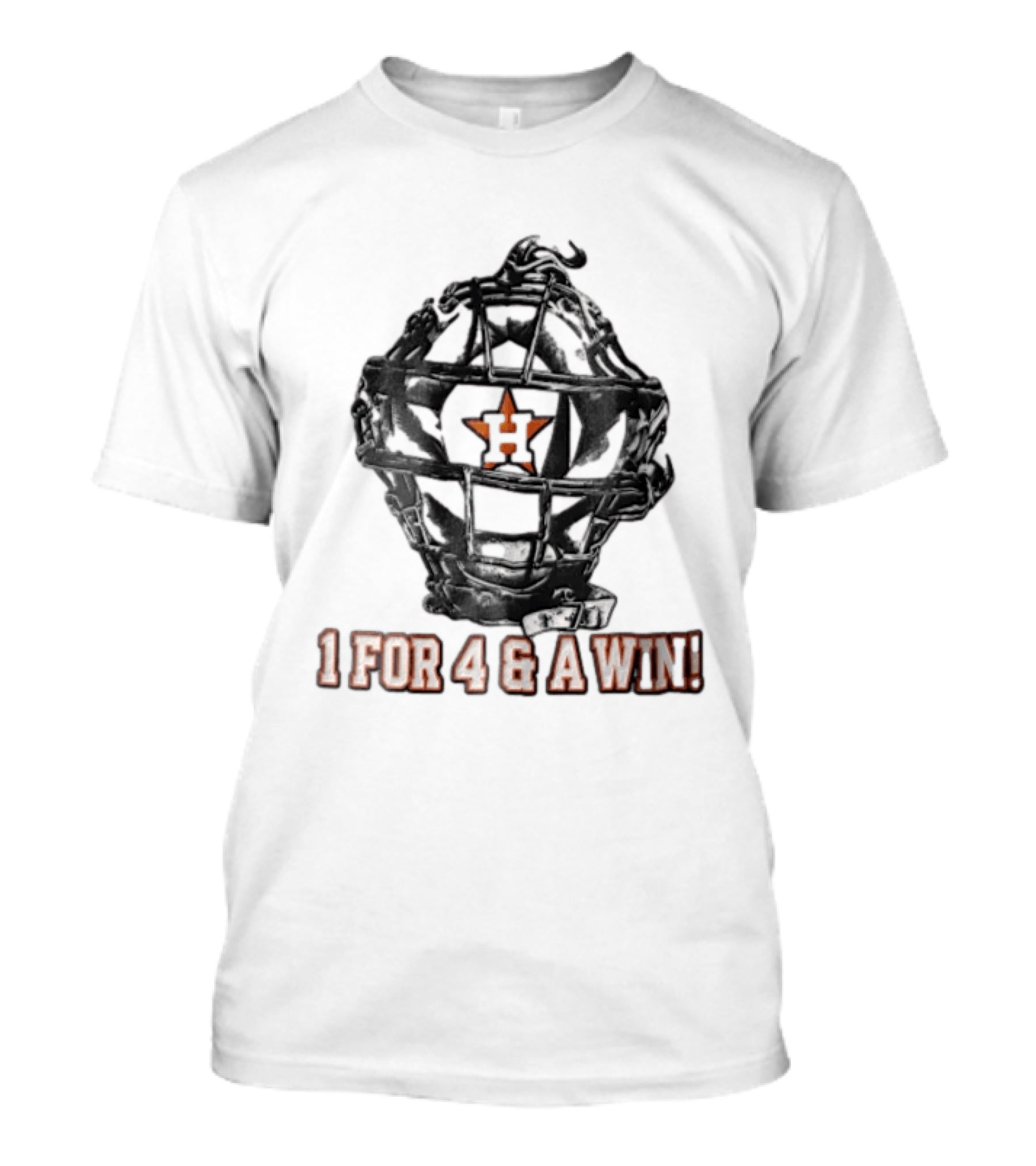 Houston Astros Catcher's Mask 1 For 4 And A Win T-Shirt