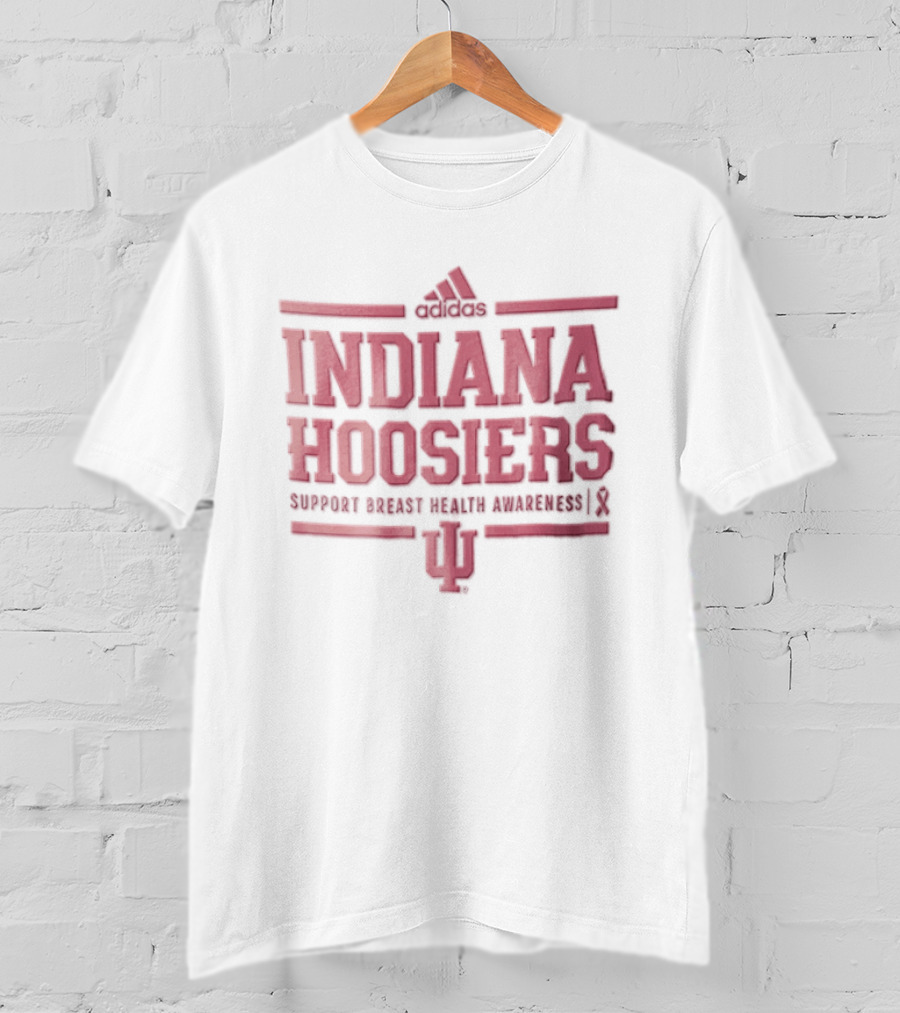 Indiana Hoosiers Support Breast Health Awareness Adidas IU T-Shirt