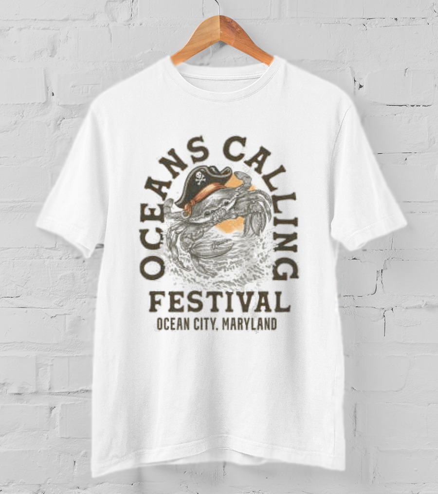 Oceans Calling Festival Crab Captain Lineup Ocean City Maryland T-Shirt