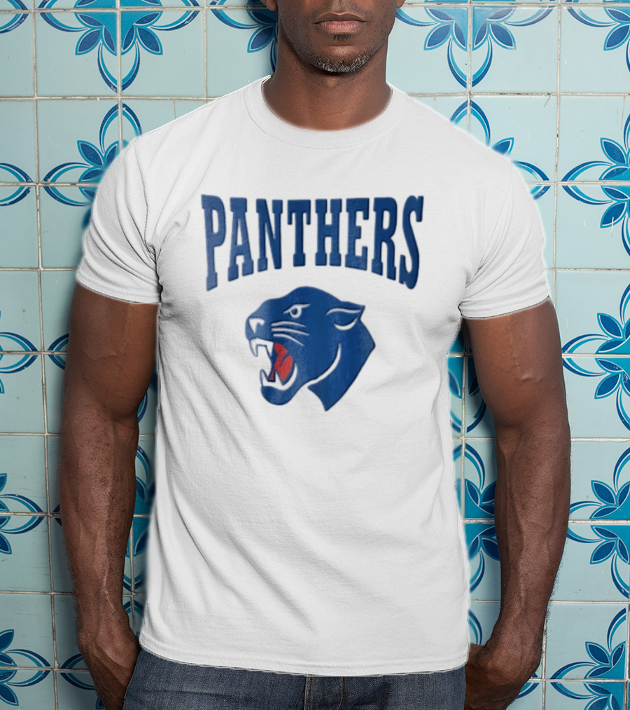 Panthers Blue Panther Head T-Shirt