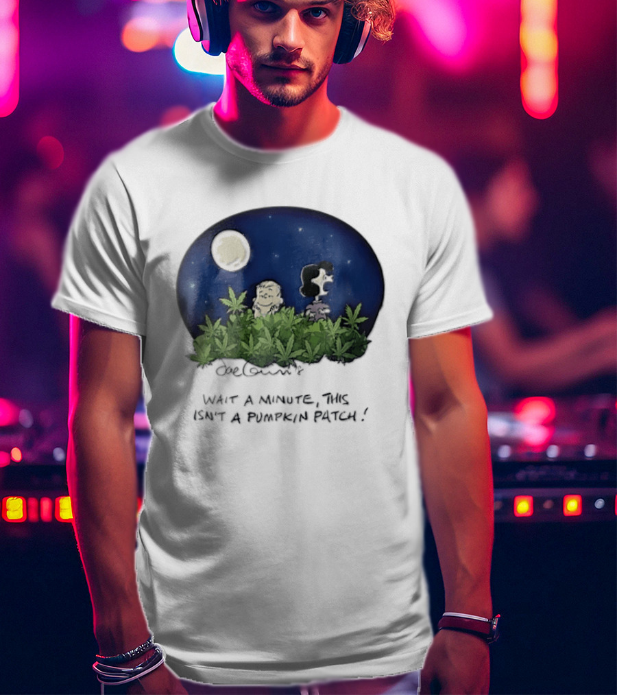 Peanuts Wait A Minute This Isn't A Pumpkin Patch Moon Night Scene Charlie Brown Lucy T-Shirt