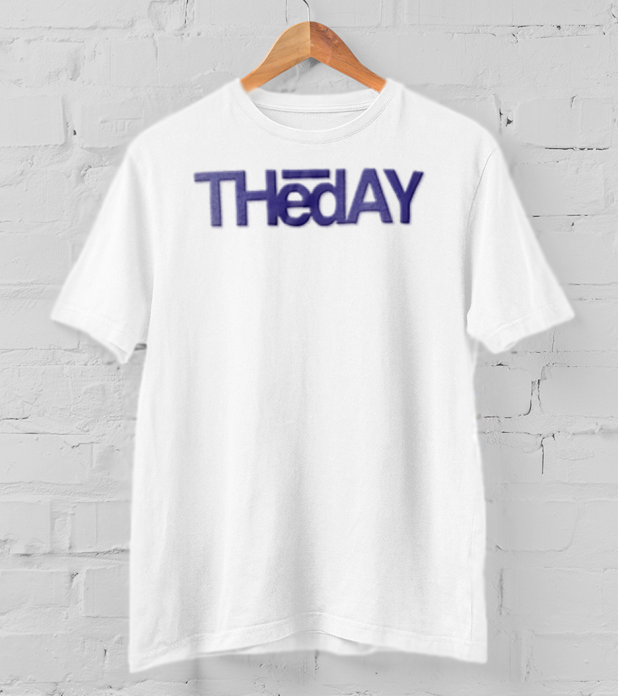 Theday Blue On Fabric T-Shirt
