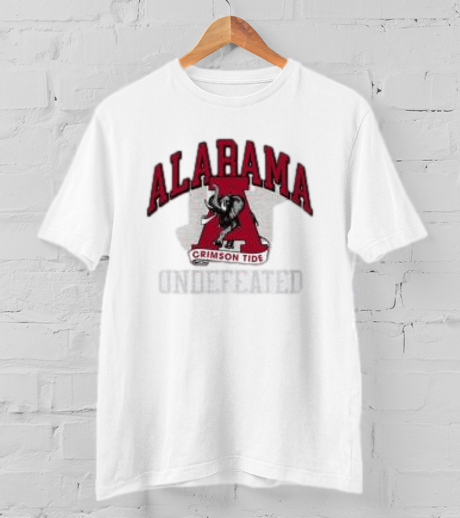 Undefeated Alabama Crimson Tide Elephant Letter A T-Shirt