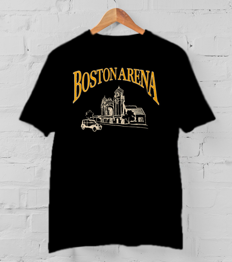 David Pastrnak Boston Arena Historic Venue Architecture T-Shirt