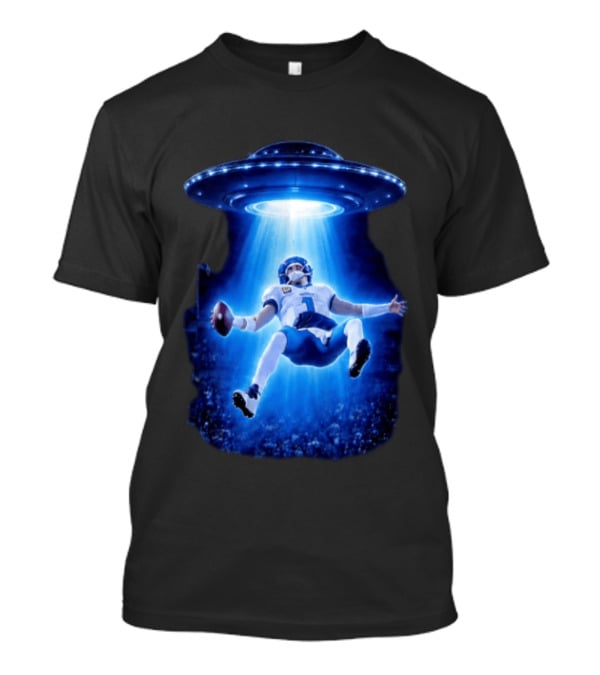 Jalen Hurts Memes UFO Abduction Football Player Beam Fantasy T-Shirt