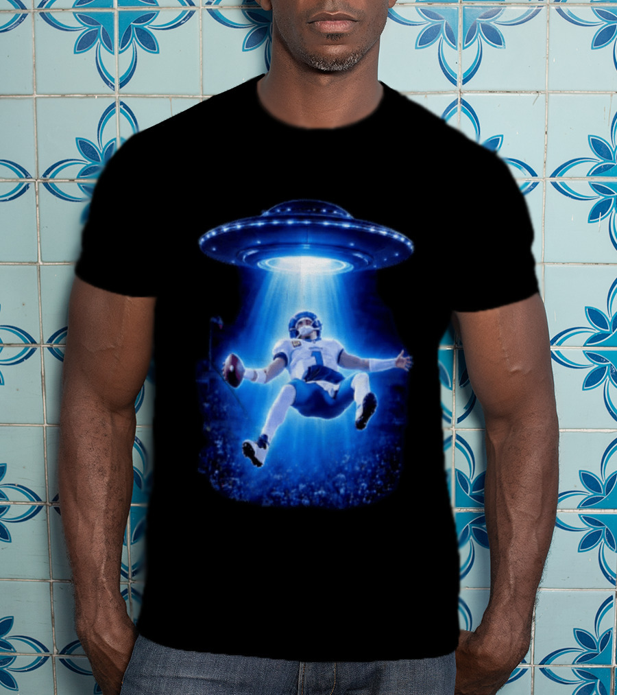 Jalen Hurts Memes UFO Abduction Football Player Beam Fantasy T-Shirt